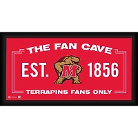 Maryland Terrapins Framed 10" x 20" Fan Cave Collage