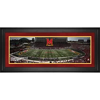 Photo panoramique encadrée 10" x 30" du Capital One Field au Maryland Stadium, représentant les Maryland Terrapins.