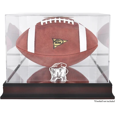 Étui de football américain Maryland Terrapins en acajou avec logo et dos miroir
