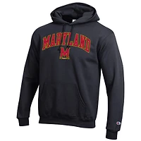Men's Champion  Black Maryland Terrapins Arch Over Logo Pullover Hoodie