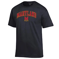T-shirt noir avec logo Arch Over des Maryland Terrapins pour homme