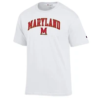 T-shirt blanc avec logo Arch Over des Maryland Terrapins pour homme