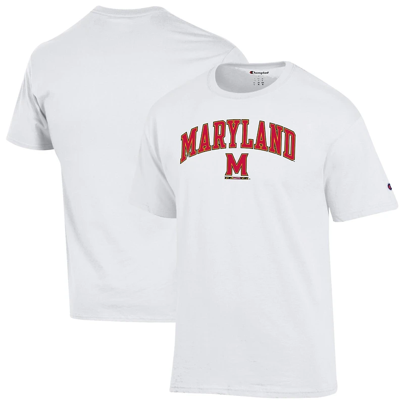 T-shirt blanc avec logo Arch Over des Maryland Terrapins pour homme
