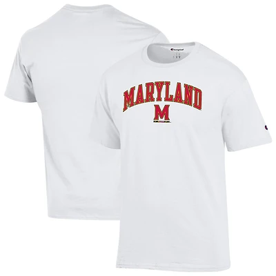 T-shirt blanc avec logo Arch Over des Maryland Terrapins pour homme