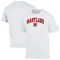 T-shirt blanc avec logo Arch Over des Maryland Terrapins pour homme