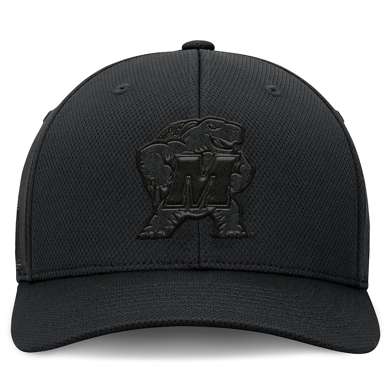Casquette Reflex Performance Flex noire Top of the World pour homme des Maryland Terrapins