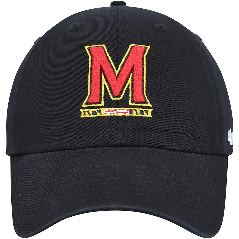 Men's '47 Black Maryland Terrapins Clean Up Adjustable Hat