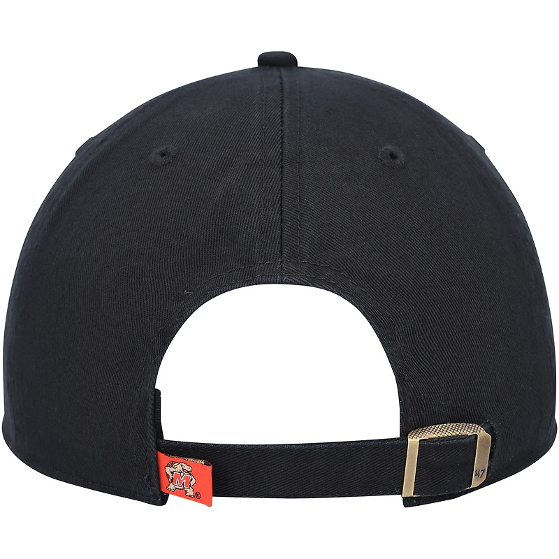 Men's '47 Black Maryland Terrapins Clean Up Adjustable Hat