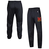 Pantalon de survêtement Champion pour homme, en polaire Powerblend noire Maryland Terrapins