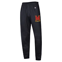 Men's Champion  Black Maryland Terrapins Powerblend Banded Fleece Sweatpants