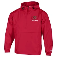 Men's Champion Red Maryland Terrapins Delay Packable Half-Zip Jacket