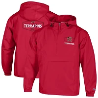 Men's Champion Red Maryland Terrapins Delay Packable Half-Zip Jacket