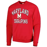Men's Champion Red Maryland Terrapins High Motor Pullover Sweatshirt
