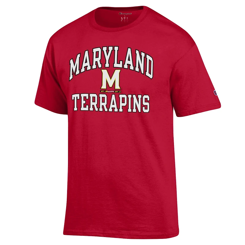 T-shirt Champion Maryland Terrapins High Motor pour homme, rouge