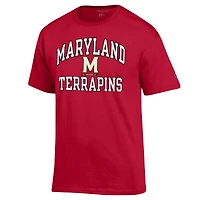 T-shirt Champion Maryland Terrapins High Motor pour homme, rouge