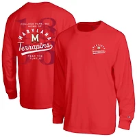 T-shirt à manches longues plastifié Champion Red Maryland Terrapins pour hommes