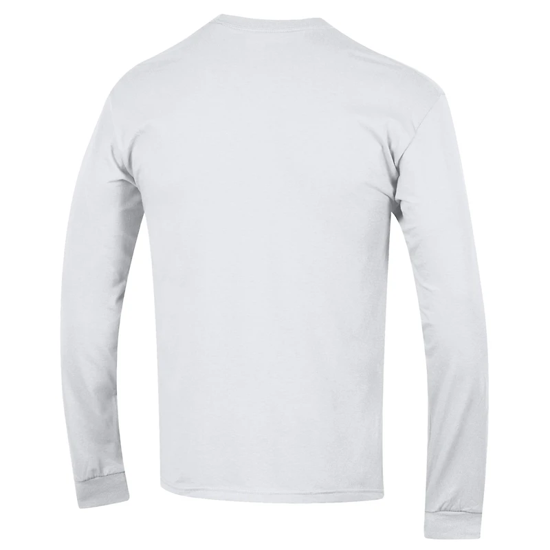 Men's Champion  White Maryland Terrapins Arch Over Logo 2-Hit Long Sleeve T-Shirt