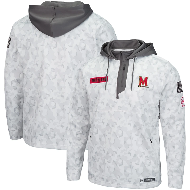 Sweat à capuche zippé Colosseum Arctic Camo Maryland Terrapins OHT pour homme