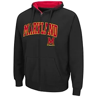 Sweat à capuche entièrement zippé Colosseum Maryland Terrapins Arch & Logo 3.0 pour homme, noir