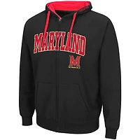 Sweat à capuche zippé Colosseum Maryland Terrapins Big & Tall pour homme, noir