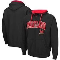 Sweat à capuche zippé Colosseum Maryland Terrapins Big & Tall pour homme, noir