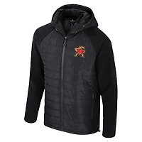 Men's Colosseum  Black Maryland Terrapins Block The Sun Full-Zip Hoodie Jacket