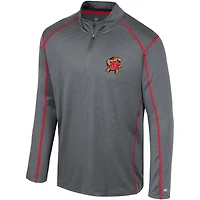Men's Colosseum Black Maryland Terrapins Cameron Quarter-Zip Windshirt