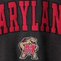 Men's Colosseum Charcoal Maryland Terrapins Arch & Logo Crew Neck Sweatshirt