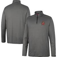 Men's Colosseum Charcoal Maryland Terrapins Logo Quarter-Zip Windshirt