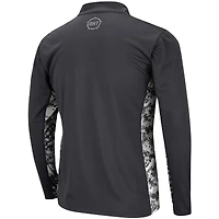 Men's Colosseum Charcoal Maryland Terrapins OHT Military Appreciation Digital Camo Lightweight Quarter-Zip Pullover