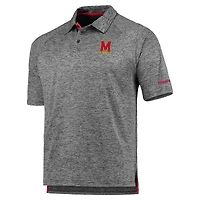 Men's Colosseum Heather Gray Maryland Terrapins Down Swing Polo