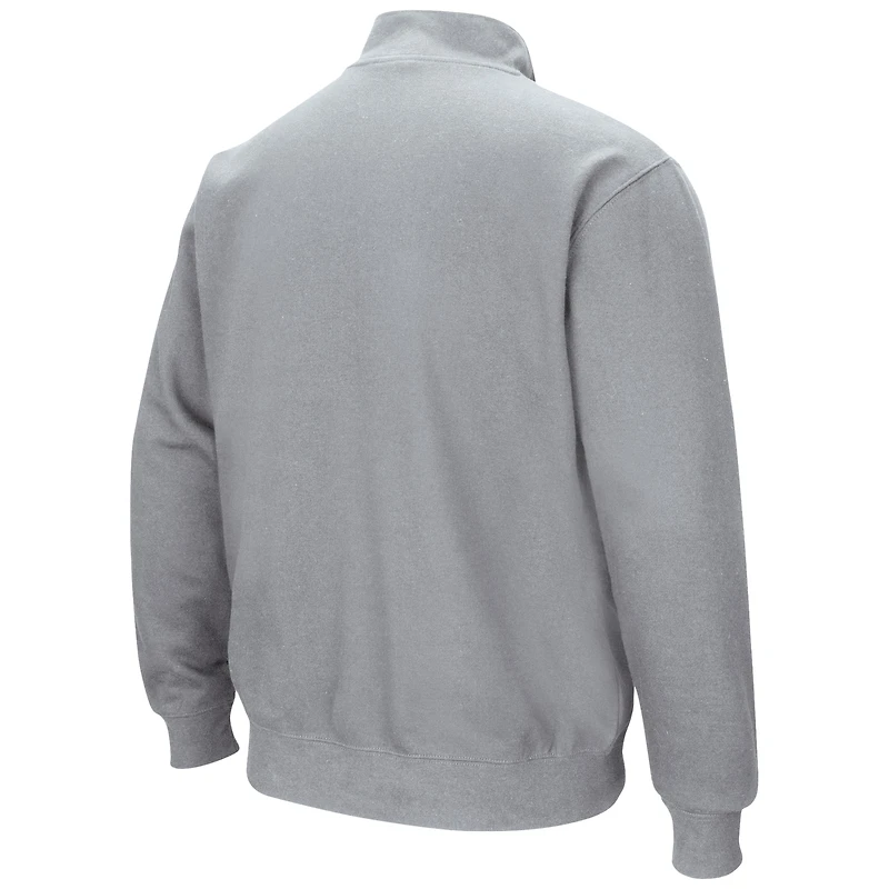 Men's Colosseum Heathered Gray Maryland Terrapins Tortugas Team Logo Quarter-Zip Jacket