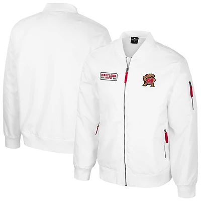 Blouson aviateur entièrement zippé White Rabbit pour homme Colosseum Maryland Terrapins