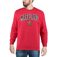 Men's Colosseum Maryland Terrapins Arch & Logo Crew Neck Sweatshirt