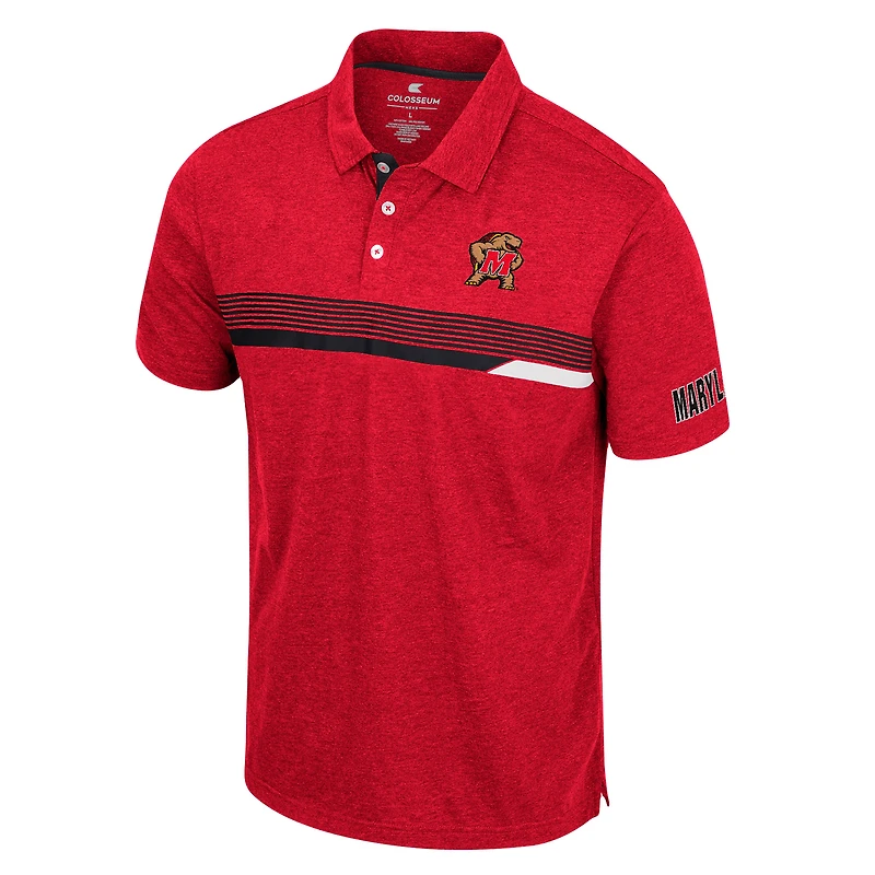 Men's Colosseum  Red Maryland Terrapins No Problemo Polo