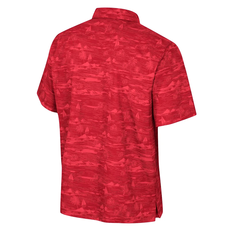 Men's Colosseum Red Maryland Terrapins Ozark Button-Up Shirt
