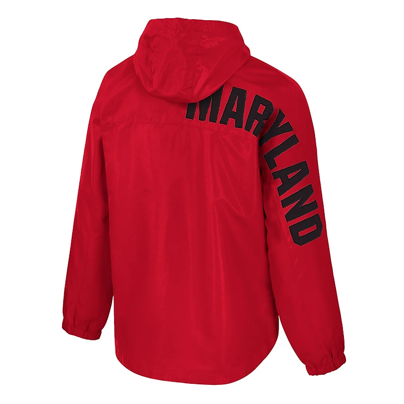 Veste anorak à demi-zip Colosseum Red Maryland Terrapins Reloaded pour homme
