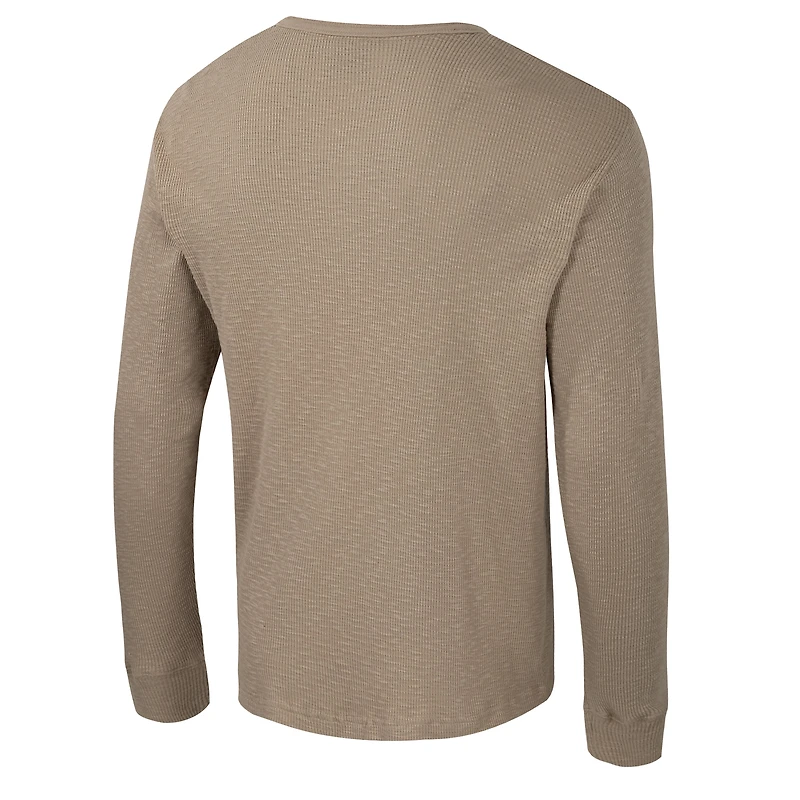 Men's Colosseum Tan Maryland Terrapins Great Outdoors Henley Long Sleeve Shirt