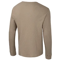 Men's Colosseum  Tan Maryland Terrapins Great Outdoors Henley Long Sleeve Shirt