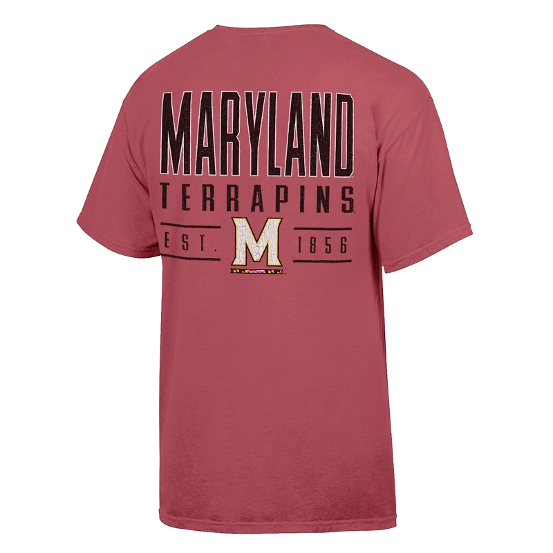 Men's ComfortWash  Red Maryland Terrapins Big Name T-Shirt