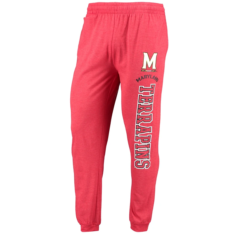Men's Concepts Sport Red/Heather Charcoal Maryland Terrapins Meter Long Sleeve Hoodie T-Shirt & Jogger Pajama Set