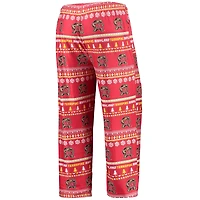 Men's Concepts Sport Red Maryland Terrapins Ugly Sweater Long Sleeve T-Shirt and Pants Sleep Set