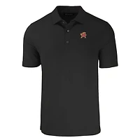 Men's Cutter & Buck Black Maryland Terrapins Big Tall Forge Eco Stretch Recycled Polo