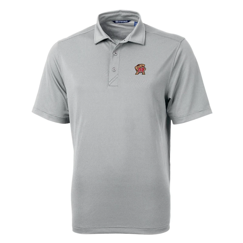 Men's Cutter & Buck Gray Maryland Terrapins Big Tall Virtue Eco Pique Recycled Polo