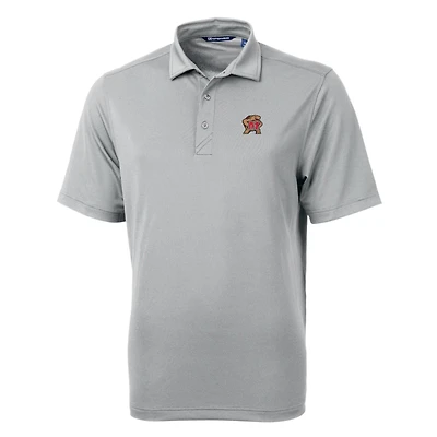 Men's Cutter & Buck Gray Maryland Terrapins Big Tall Virtue Eco Pique Recycled Polo