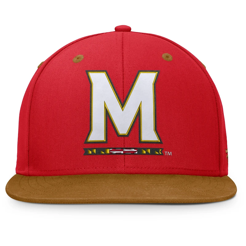Casquette ajustée NoBo rouge/marron pour homme des Maryland Terrapins