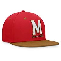 Casquette ajustée NoBo rouge/marron pour homme des Maryland Terrapins