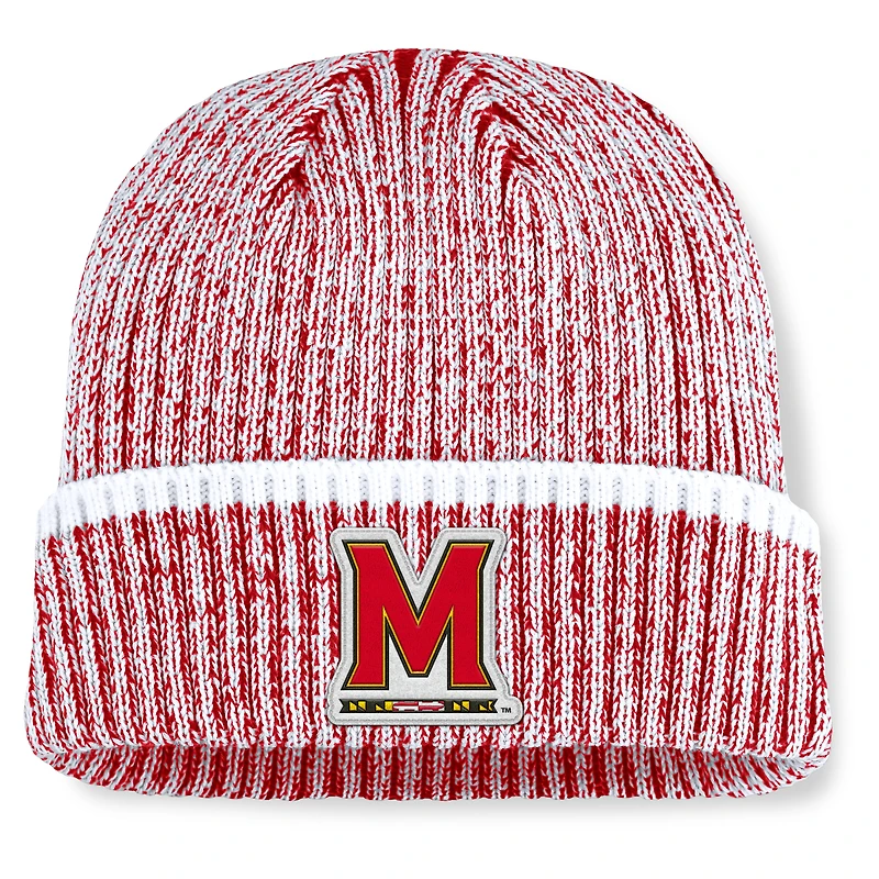 Men's Fanatics  Red/White Maryland Terrapins Haze Cuffed Knit Hat