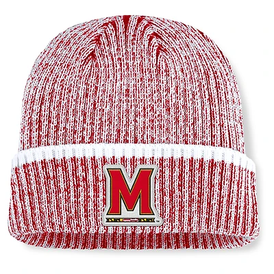 Men's Fanatics  Red/White Maryland Terrapins Haze Cuffed Knit Hat