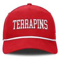 Men's Fanatics Red Maryland Terrapins Foul Ball Rope Adjustable Hat